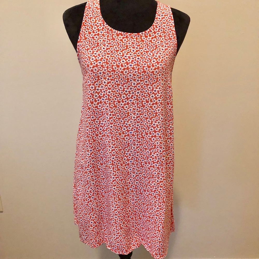Forever 21 daisy print mini dress in red.